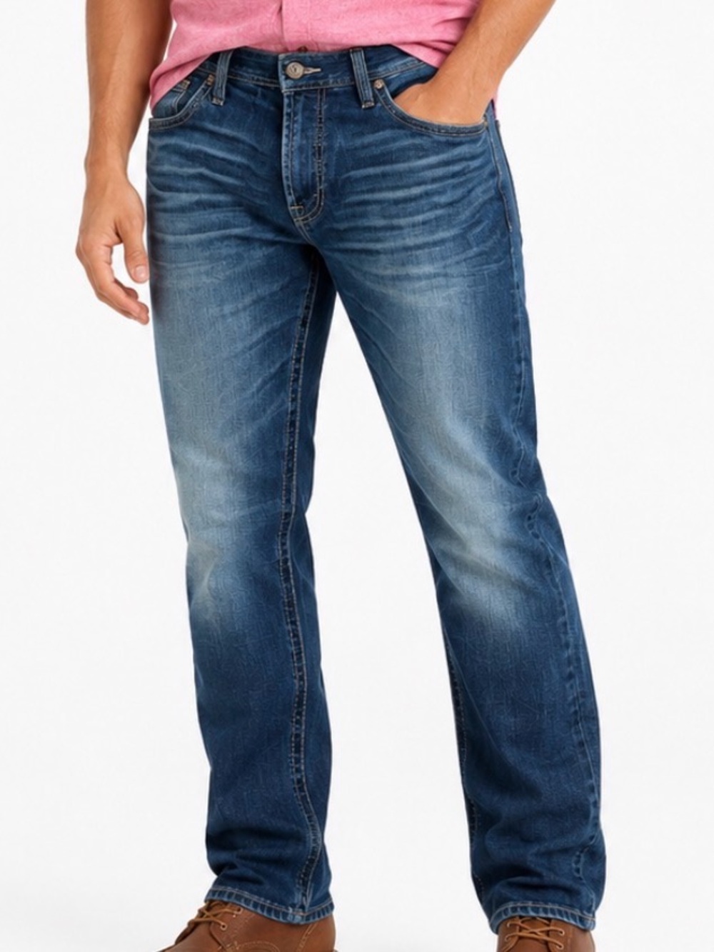 Salvage for Buckle Classic men's Blue Wash Straight-Leg Jeans SZ 34"X32"
